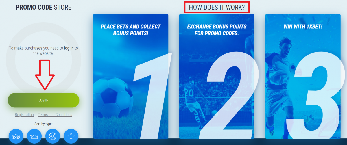 example of 1xbet password