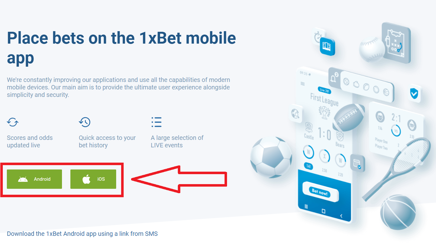 1xbet app Windows phone